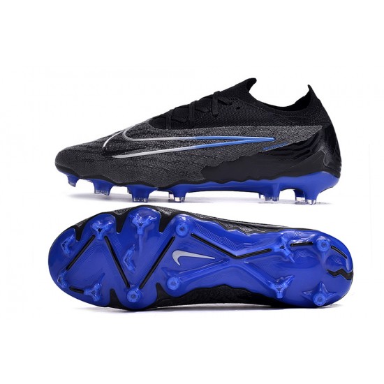 Nike Phantom GX Elite FG Black White Blue Low-top Footballboots For Men