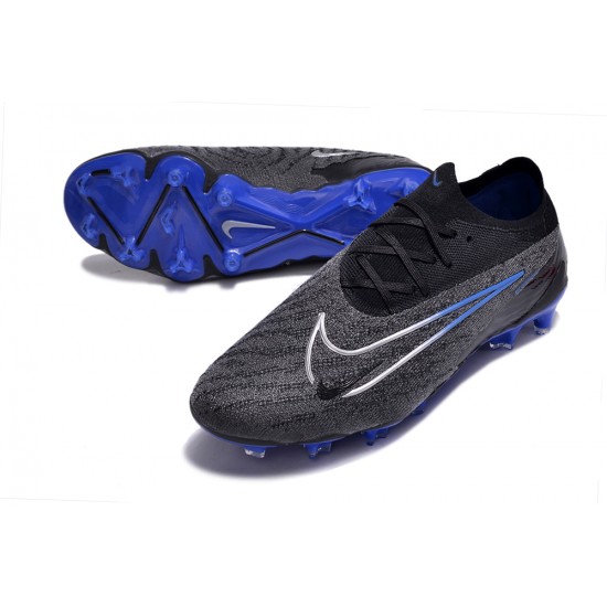 Nike Phantom GX Elite FG Black White Blue Low-top Footballboots For Men