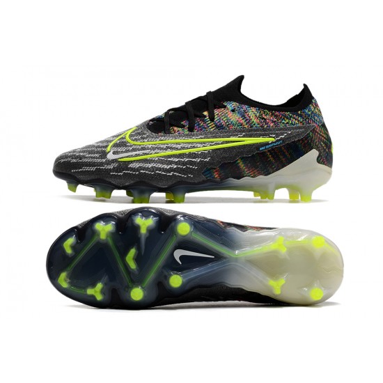 Nike Phantom GX Elite FG Gray Muiti Green Low-top Footballboots For Men