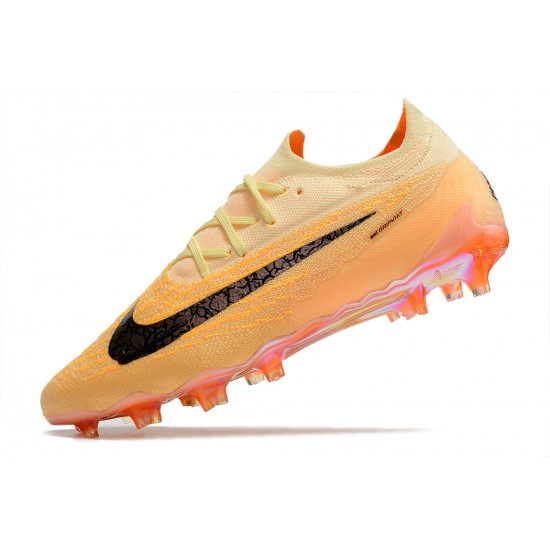 Nike Phantom GX Elite FG Orange Black Low-top Footballboots For Men