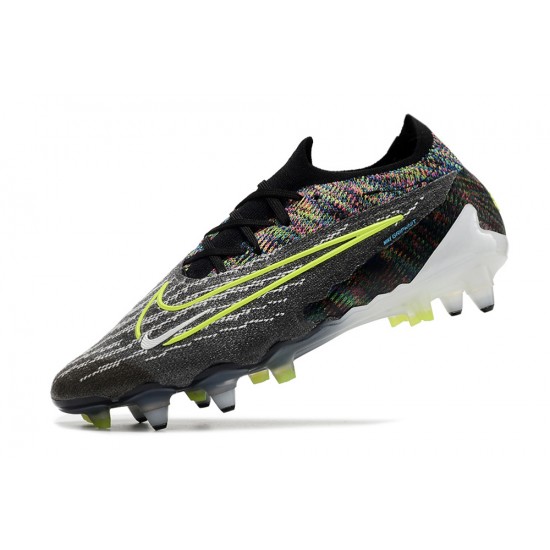 Nike Phantom GX Elite Link PRO SG Anti Clog Blank Gray Yelloe Low-top Footballboots For Men