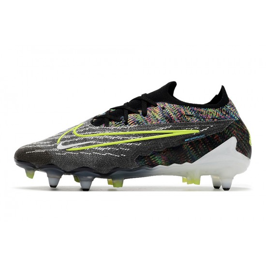 Nike Phantom GX Elite Link PRO SG Anti Clog Blank Gray Yelloe Low-top Footballboots For Men