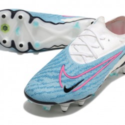 Nike Phantom GX Elite Link PRO SG Anti Clog Blue White Pink Low-top Footballboots For Men 