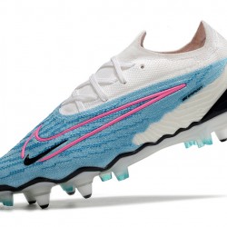 Nike Phantom GX Elite Link PRO SG Anti Clog Blue White Pink Low-top Footballboots For Men 