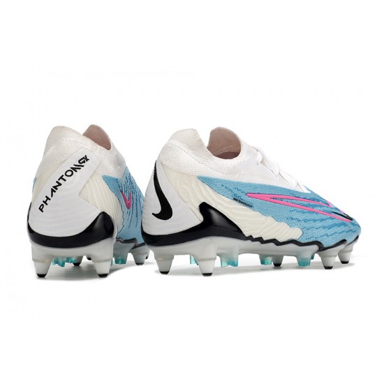 Nike Phantom GX Elite Link PRO SG Anti Clog Blue White Pink Low-top Footballboots For Men