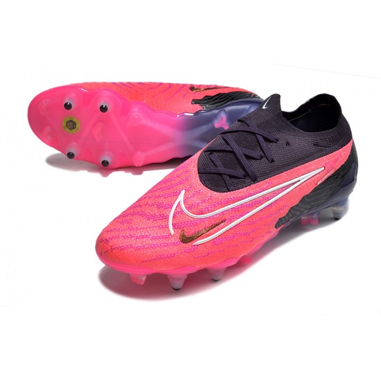 Nike Phantom GX Elite Link PRO SG Anti Clog Pink Black Low-top Footballboots For Men