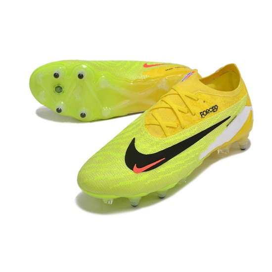 Nike Phantom GX Elite Link PRO SG Anti Clog Yelloe Green Black Low-top Footballboots For Men