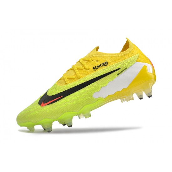 Nike Phantom GX Elite Link PRO SG Anti Clog Yelloe Green Black Low-top Footballboots For Men