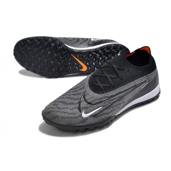 Nike Phantom GX Elite TF Gray Orange Blank White Low-top Footballboots For Men