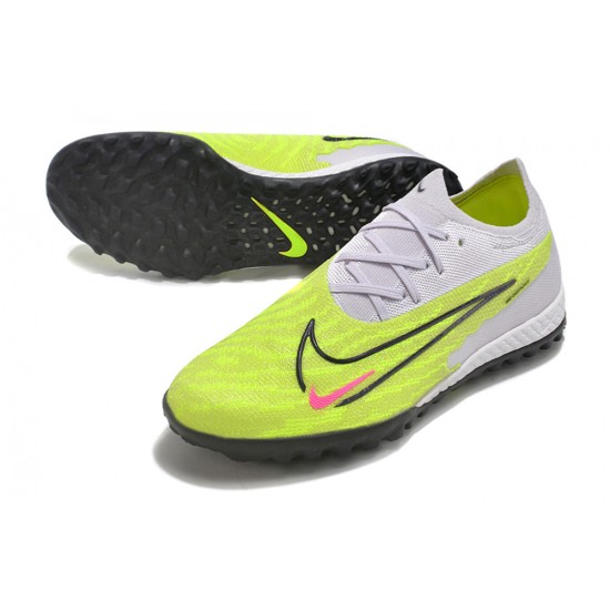 Nike Phantom GX Elite TF LightPurple Green Blank Low-top Footballboots For Men