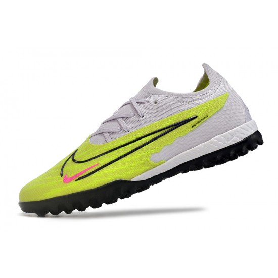 Nike Phantom GX Elite TF LightPurple Green Blank Low-top Footballboots For Men