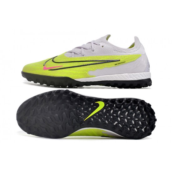 Nike Phantom GX Elite TF LightPurple Green Blank Low-top Footballboots For Men