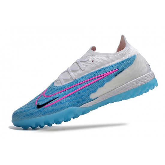 Nike Phantom GX Elite TF Pink Blue White Low-top Footballboots For Men