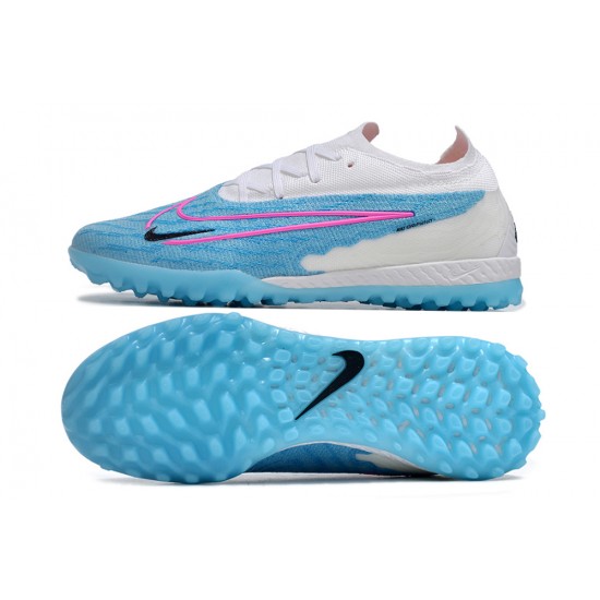 Nike Phantom GX Elite TF Pink Blue White Low-top Footballboots For Men