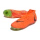 Nike Phantom Luna Elite NU FG Green Orange Black High-top Footballboots For Men