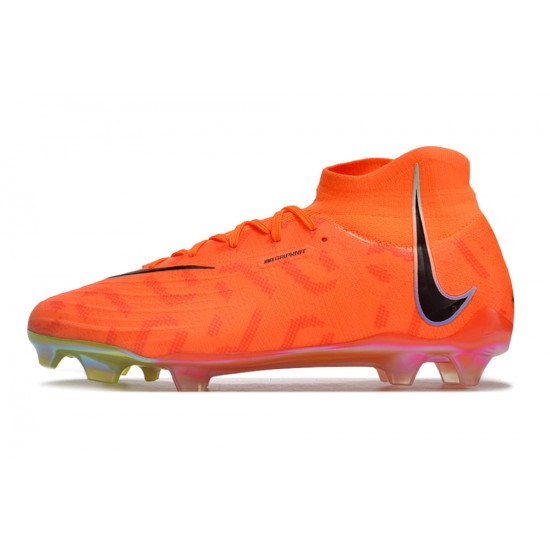 Nike Phantom Luna Elite NU FG Green Orange Black High-top Footballboots For Men