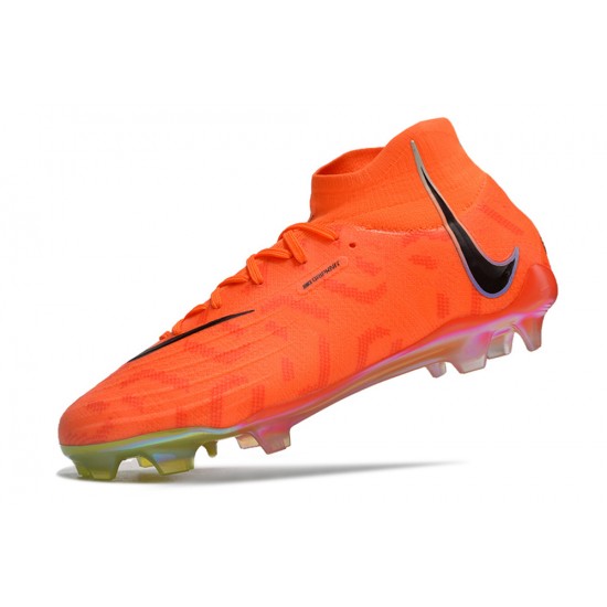 Nike Phantom Luna Elite NU FG Green Orange Black High-top Footballboots For Men