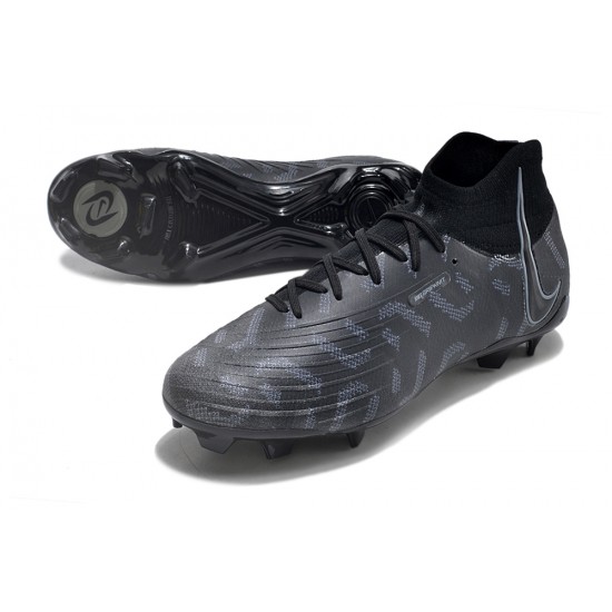 Nike Phantom Luna Elite NU FG White Gray Black High-top Footballboots For Men