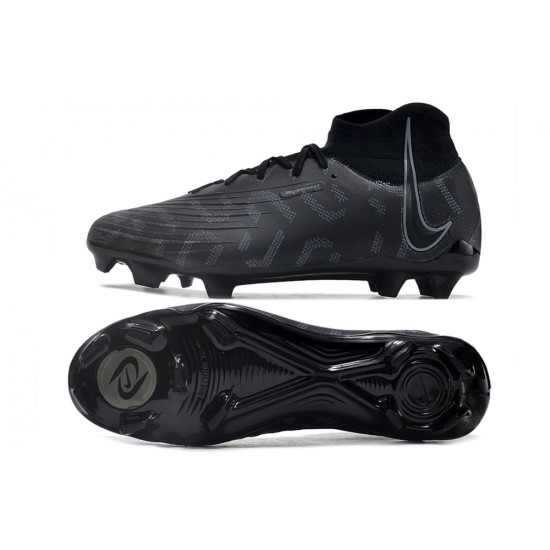 Nike Phantom Luna Elite NU FG White Gray Black High-top Footballboots For Men