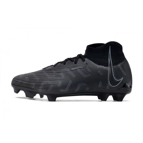 Nike Phantom Luna Elite NU FG White Gray Black High-top Footballboots For Men