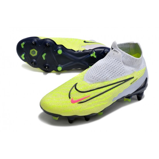 Nike Phantom- GX Elite DF Link SG Anti Clog Green LightPurple Red Black High-top Footballboots For Men