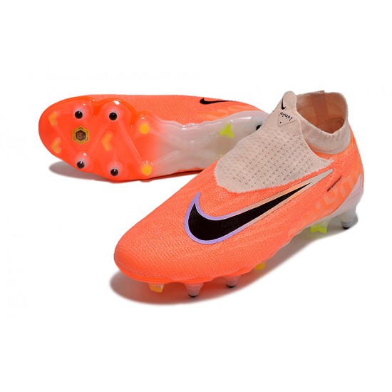 Nike Phantom- GX Elite DF Link SG Anti Clog Orange Pink Blank High-top Footballboots For Men