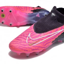 Nike Phantom- GX Elite DF Link SG Anti Clog Pink Black White High-top Footballboots For Men 