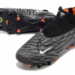 Nike Phantom- GX Elite DF Link SG Anti Clog White Gray Orange Black High-top Footballboots For Men 