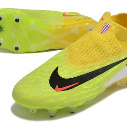 Nike Phantom- GX Elite DF Link SG Anti Clog Yelloe Green Blank High-top Footballboots For Men 