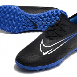 Nike React Phantom GX Pro TF Black Blue White Low-top Footballboots For Men 