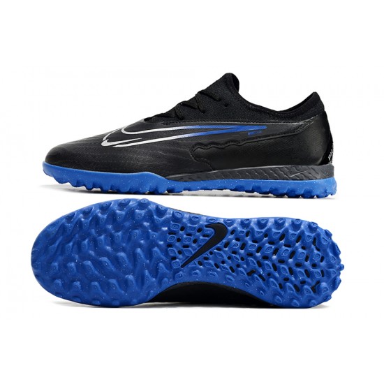 Nike React Phantom GX Pro TF Black Blue White Low-top Footballboots For Men