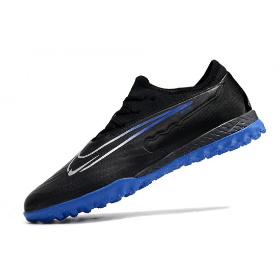 Nike React Phantom GX Pro TF Black Blue White Low-top Footballboots For Men