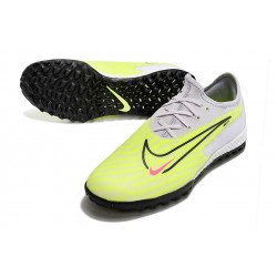 Nike React Phantom GX Pro TF Black LightPurple Yellow Low-top Footballboots For Men 