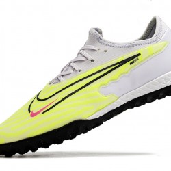 Nike React Phantom GX Pro TF Black LightPurple Yellow Low-top Footballboots For Men 