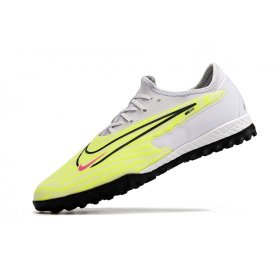 Nike React Phantom GX Pro TF Black LightPurple Yellow Low-top Footballboots For Men