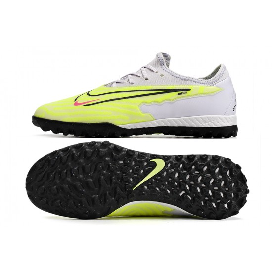Nike React Phantom GX Pro TF Black LightPurple Yellow Low-top Footballboots For Men