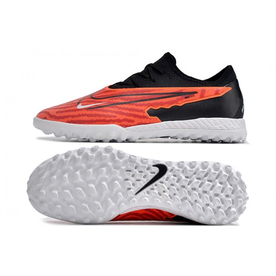 Nike React Phantom GX Pro TF Black White Orang Low-top Footballboots For Men