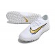 Nike React Phantom GX Pro TF White Black Gold Low-top Footballboots For Men