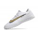 Nike React Phantom GX Pro TF White Black Gold Low-top Footballboots For Men