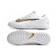 Nike React Phantom GX Pro TF White Black Gold Low-top Footballboots For Men