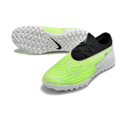 Nike React Phantom GX Pro TF White Green Black Low-top Footballboots For Men 