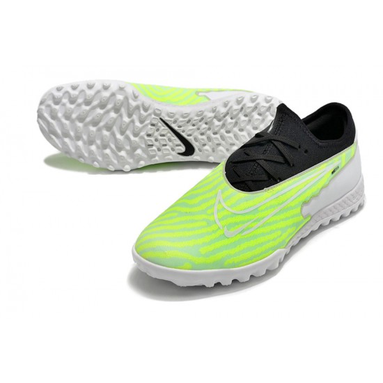 Nike React Phantom GX Pro TF White Green Black Low-top Footballboots For Men