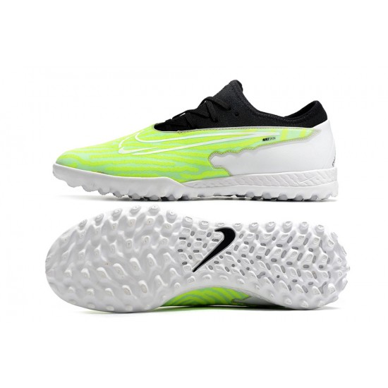 Nike React Phantom GX Pro TF White Green Black Low-top Footballboots For Men