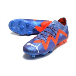 Puma Future Ultimate FG Low-Top Blue Red For Women And Men Soccer Cleats 