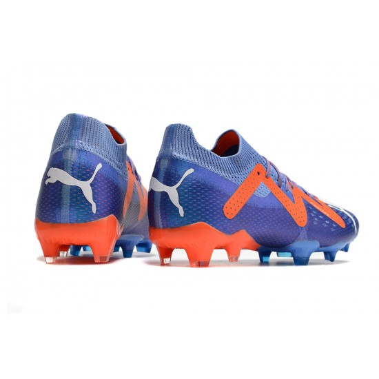 Puma Future Ultimate FG Low-Top Blue Red For Women And Men Soccer Cleats