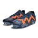 Puma Future Ultimate FG Low-Top Dark Blue Orange For Women And Men Soccer Cleats 