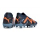 Puma Future Ultimate FG Low-Top Dark Blue Orange For Women And Men Soccer Cleats 