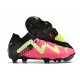 Puma Future Ultimate FG Low-Top Green Black Pink For Women And Men Soccer Cleats 