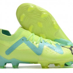 Puma Future Ultimate FG Low-Top Green Turqoise For Women And Men Soccer Cleats 