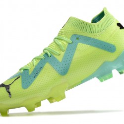Puma Future Ultimate FG Low-Top Green Turqoise For Women And Men Soccer Cleats 